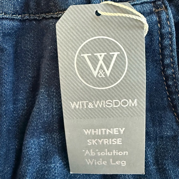 Wit & Wisdom Whitney "Ab"Solution Skyrise Wide Leg Ankle Jeans NWT Size 8 - Picture 11 of 12